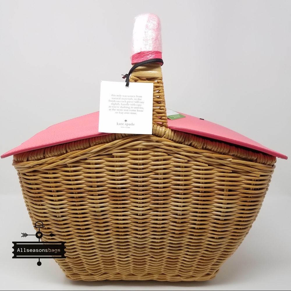 Kate spade picnic perfect 3D wicker basket satchel - Picture 3 of 8